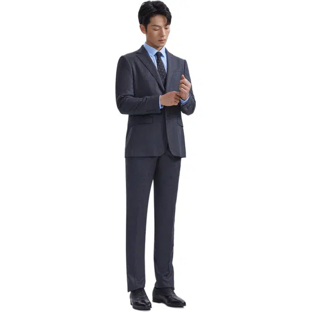 依文 时尚商务休闲西装 男款 深灰
