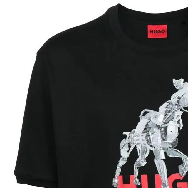 HUGO BOSS Logo Cotton T-Shirt Black