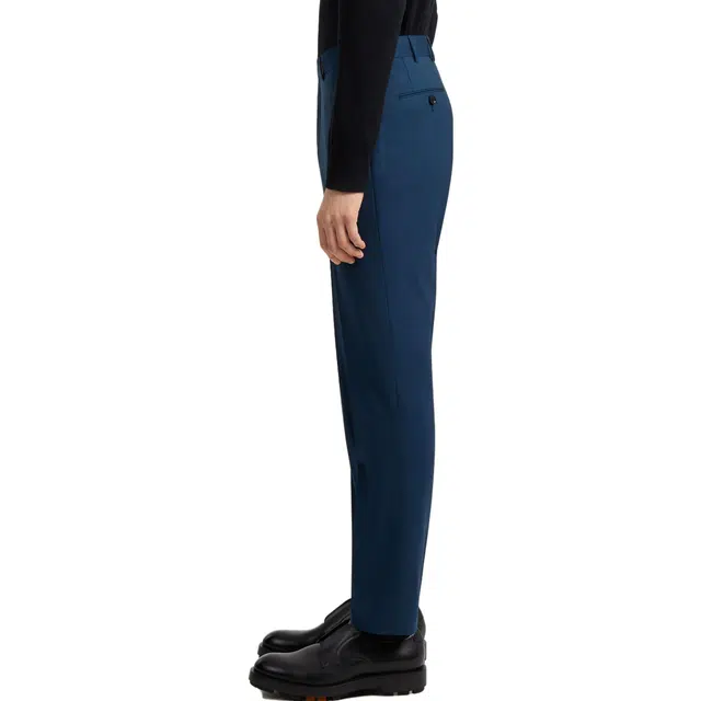 Zegna Dark Blue Pure Linen Pants
