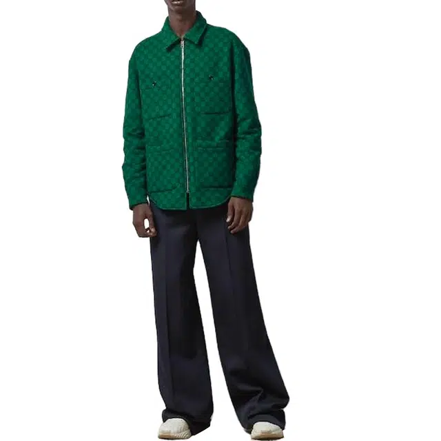 Gucci Logo Zip Jacket Green