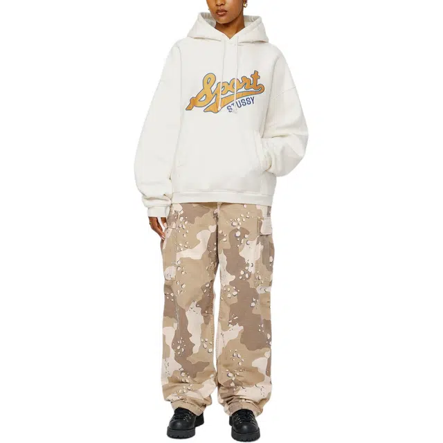 Stussy FW24 SATIN PATCH OVERSIZED HOODIE logo