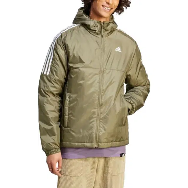 adidas Essentials Insulated Hooded Jacket Logo