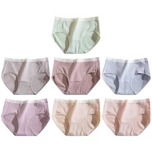 浪莎 蚕丝抗菌裆中腰休闲舒适透气大码内裤 女款
