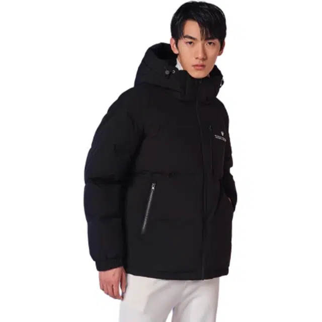 坦博尔 连帽加厚拉链羽绒服 男款