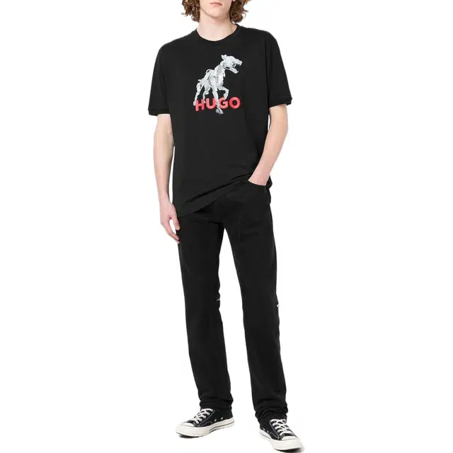 HUGO BOSS Logo Cotton T-Shirt Black