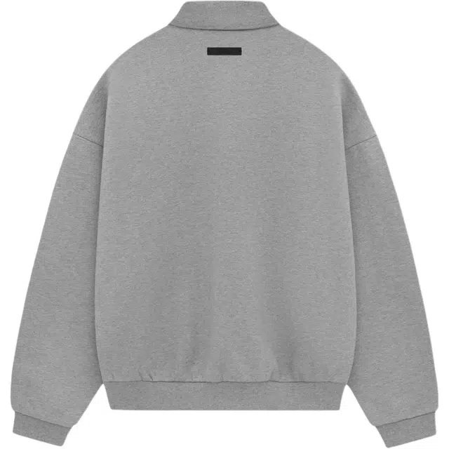 Fear of God Essentials Fall24 Fleece Polo Oatmeal Dark Heather