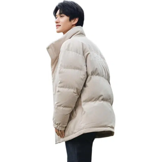 坦博尔 时尚纯色无帽立领羽绒服 男款