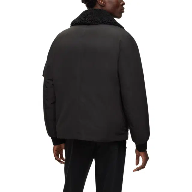 HUGO BOSS Water-Repellent Jacket With Faux-Fur Collar