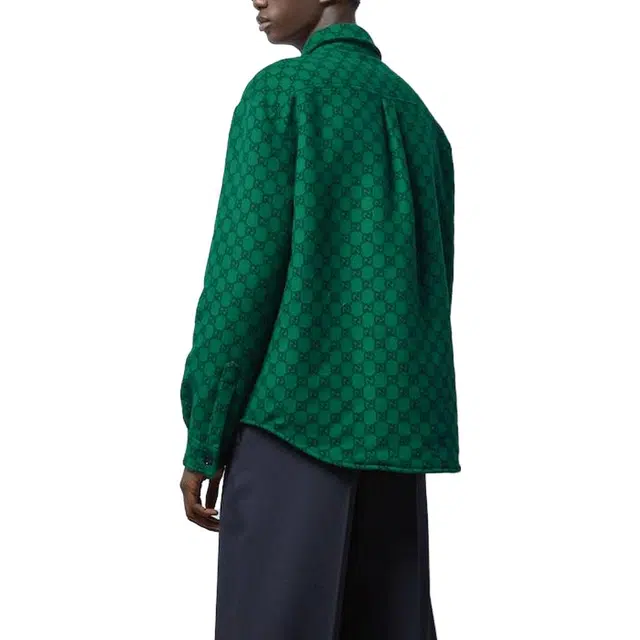 Gucci Logo Zip Jacket Green