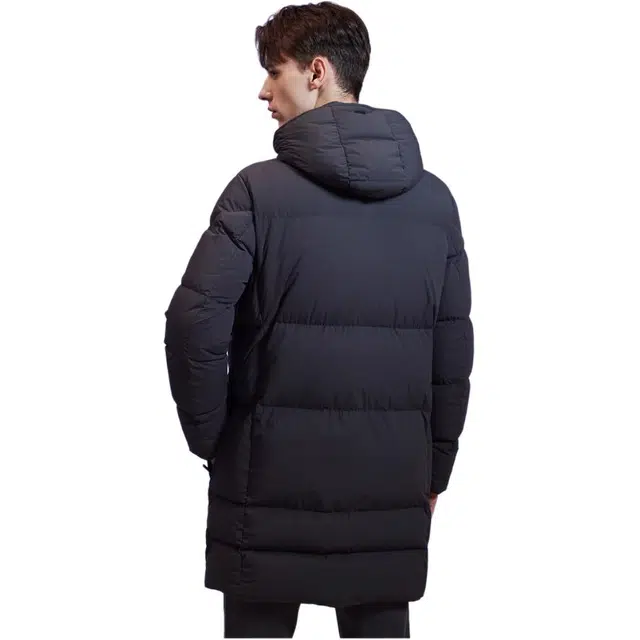 依文 连帽商务高级纯色羽绒服 男款 灰色