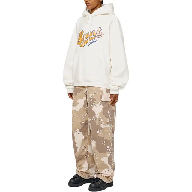 Stussy FW24 SATIN PATCH OVERSIZED HOODIE logo