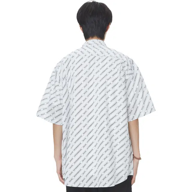 美特斯邦威 纯棉宽松百搭短袖衬衫 男款