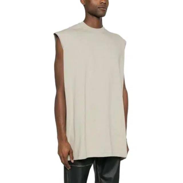 Rick Owens RO SS24 Sleeveless Tee Light Brown