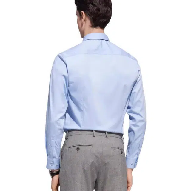 依文 商务休闲纯色长袖衬衫 男款