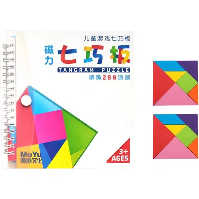 魔域文化 磁性七巧板磁力拼板 早教益智玩具