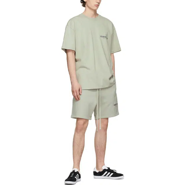 Fear of God Essentials FW21 GreenConcrete LogoT