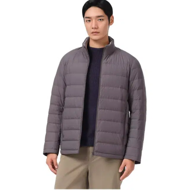 坦博尔 散口袖立领纯色羽绒服 男款