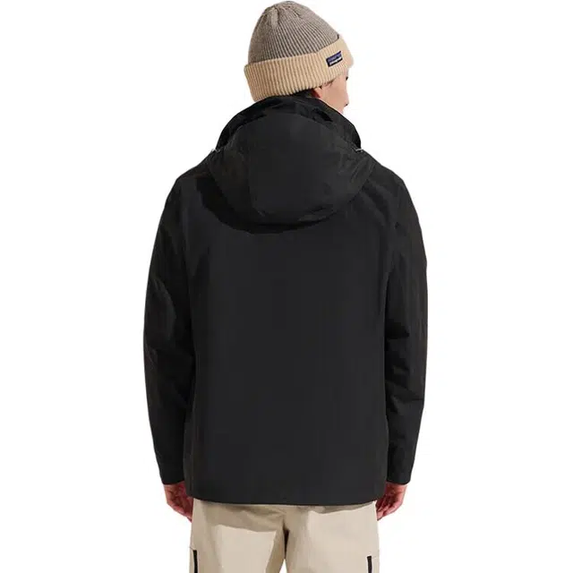 探路者 户外防水透湿防寒保暖三合一冲锋衣 男款 黑色