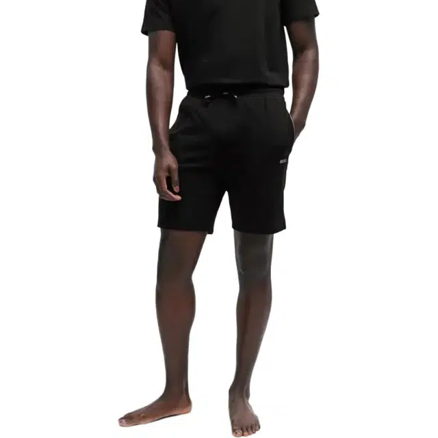 HUGO BOSS Stretch-Cotton Regular-Fit Shorts With Logo Detail