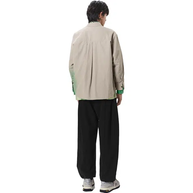 速写 渐变单排扣纯棉宽松长袖衬衫 男款