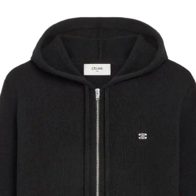 CELINE FW23 Logo Embroidered Zip Sweatshirt