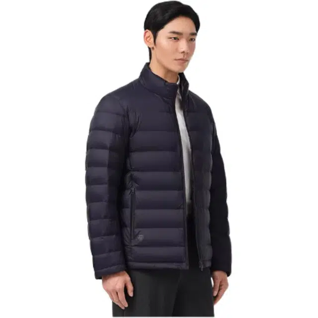 坦博尔 散口袖立领纯色羽绒服 男款