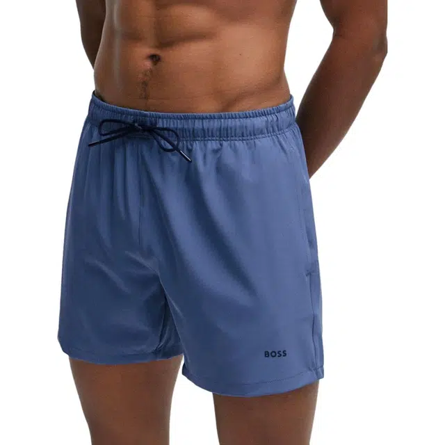 HUGO BOSS Quick-Drying Swim Shorts With Logo Print