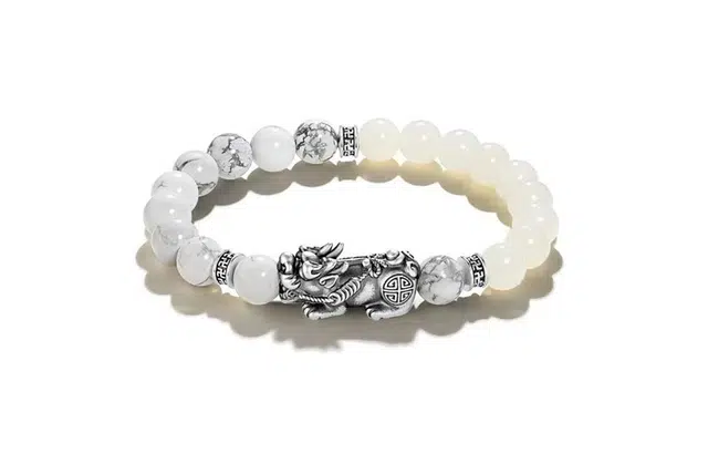 尚银福 复古貔貅 复古新中式小众设计高级感 光面立体悬挂铜钱纳福吞金兽串珠 菩提子/菩提籽 手串 男女同款情侣款