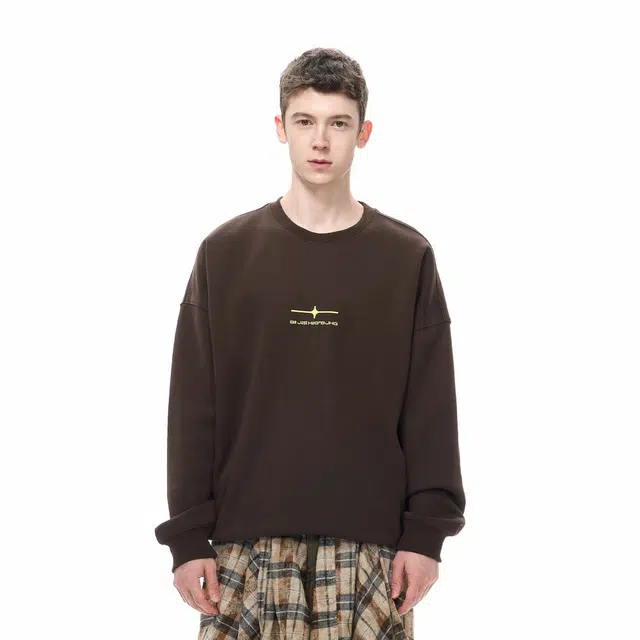 BJHG Lucky Star Knit Fleece Sweatshirt