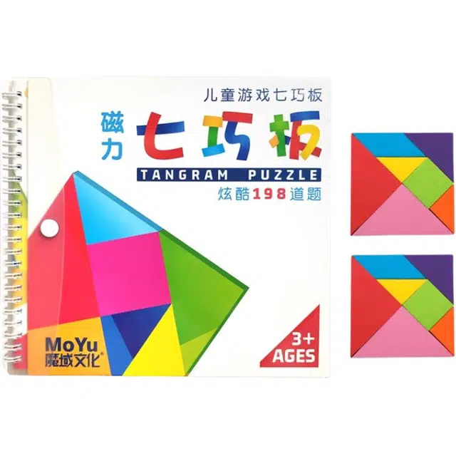 魔域文化 磁性七巧板磁力拼板 早教益智玩具