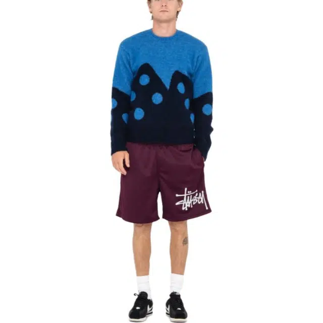 Stussy FW23 Dice Fuzzy Crew Sweater