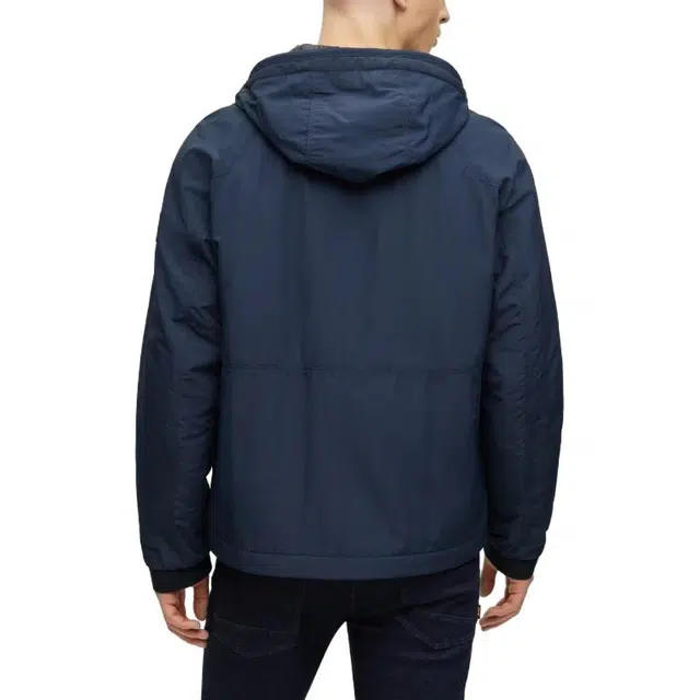 HUGO BOSS Water-Repellent Hooded Jacket With Logo Details