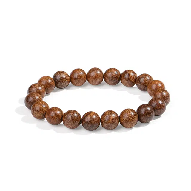 【普陀山官方已祝福】 普陀山文创 诸事顺利时来运转原木手链文玩盘玩佛珠串 生日纪念日送礼礼盒装 金丝檀木 手串 男女同款情侣款