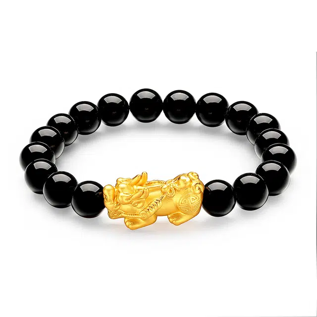 金六福吉祥 财源滚滚 福运貔貅新中式国潮风简约高级感气质百搭 玛瑙 手串 男女同款情侣款