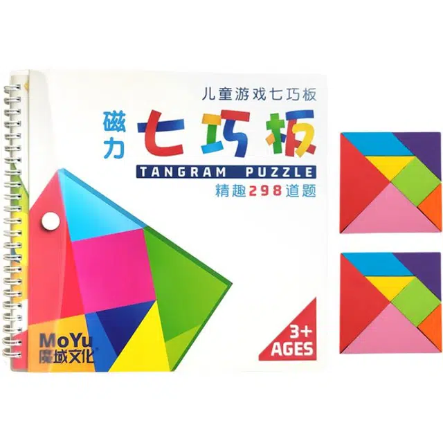 魔域文化 磁性七巧板磁力拼板 早教益智玩具