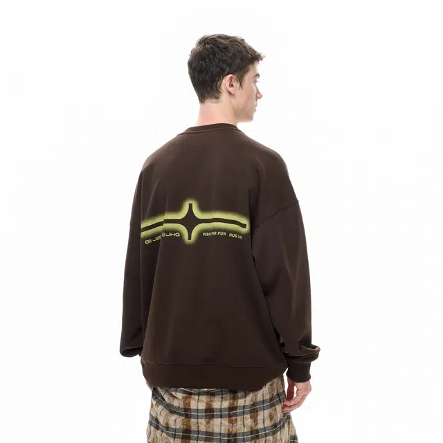 BJHG Lucky Star Knit Fleece Sweatshirt