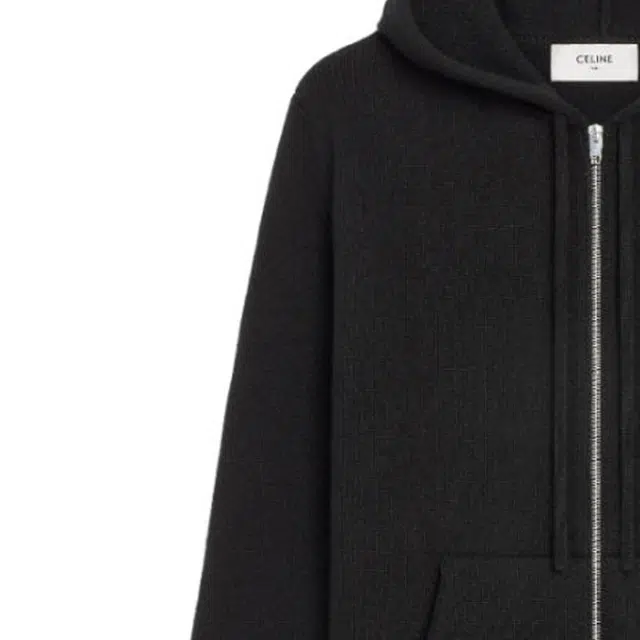 CELINE FW23 Logo Embroidered Zip Sweatshirt