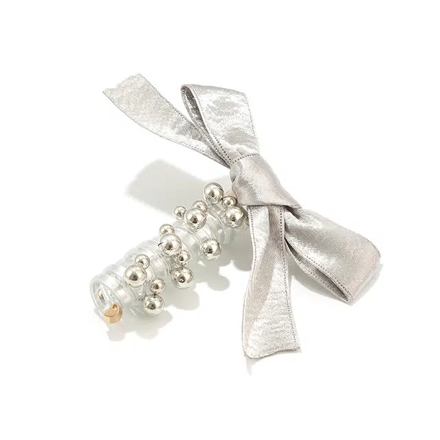 如花梦 甜美泡泡辫侧边编高级感蝴蝶结电话线 皮筋 布艺 发圈 女款