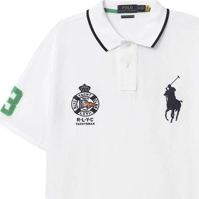 Polo Ralph Lauren Logo Slim Polo Shirt White