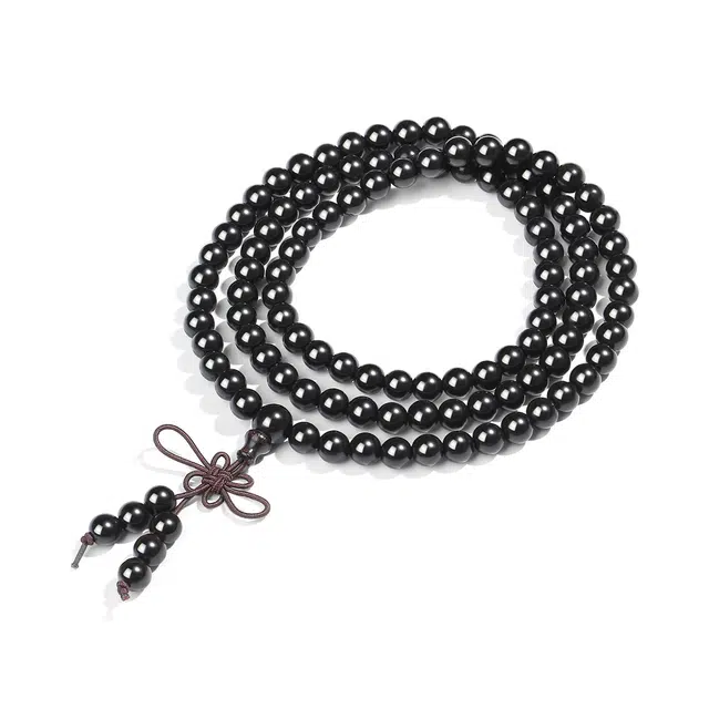 【普陀山官方已祝福】 普陀山文创 时来运转多圈叠戴佛珠手持念珠文玩 生日纪念日送礼 黑檀 手串 男女同款情侣款