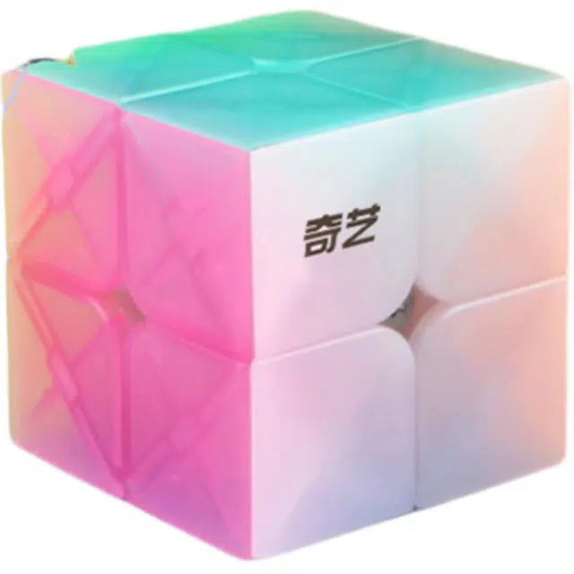 奇艺 冻色魔方金字塔 异形二阶三四层透明套装全套 早教益智玩具