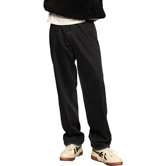 GAP FW23 Washed Straight Mid-Rise Jeans