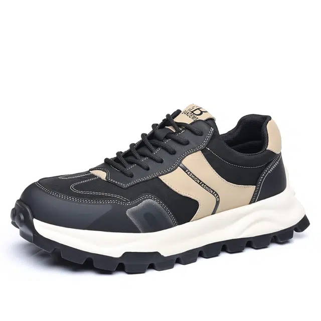 健休 二层牛皮 舒适百搭 耐磨 低帮 生活休闲鞋 男款 黑色