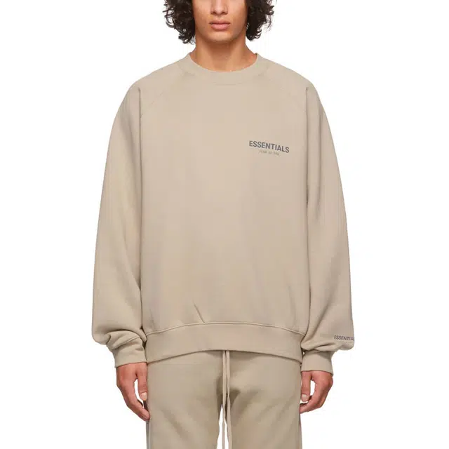 Fear of God Essentials Pullover Crewneck StringTan Logo