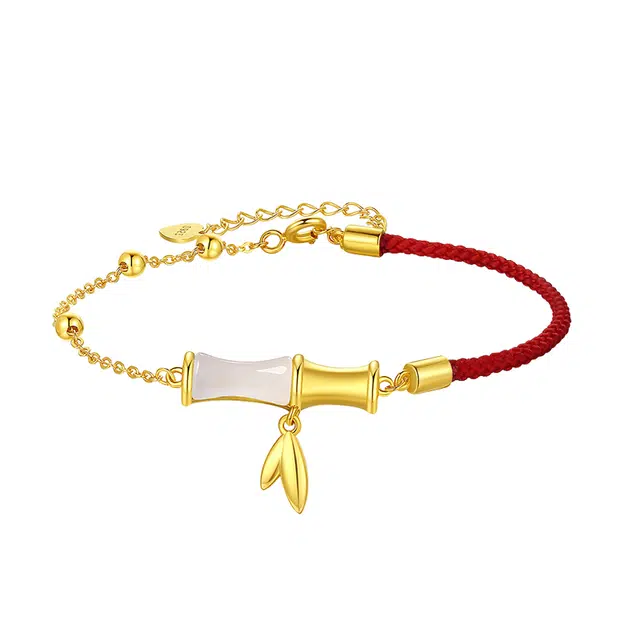 醉倾城 有你竹够 节节高升温婉雅致轻奢优雅个性精致小众 和田玉手链 白玉 女款