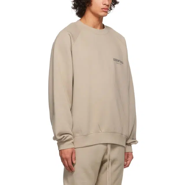 Fear of God Essentials Pullover Crewneck StringTan Logo