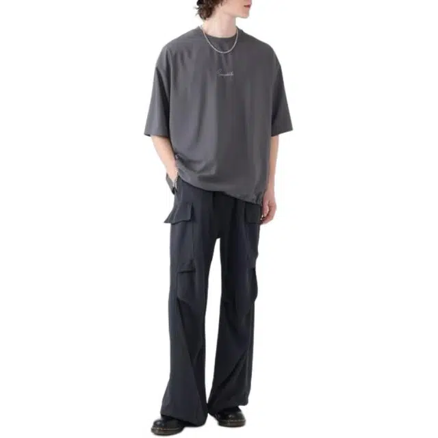 beams Embroidery Short Sleeve T-Shirt T