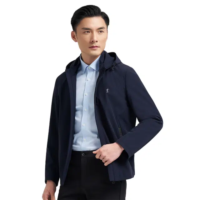 才子 时尚连帽日常通勤夹克外套 男款