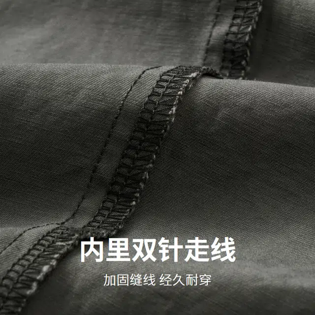 与狼共舞 百搭纯色户外宽松舒适简约五分休闲短裤 男款
