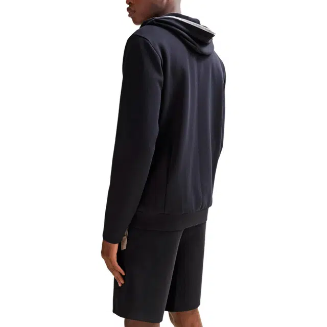 HUGO BOSS Cotton-Blend Zip-Up Hoodie With Hd Logo Print